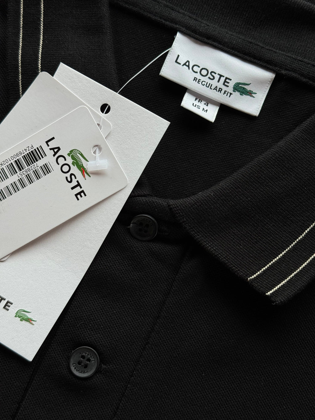 PLAYERA POLO LACOSTE NEGRO