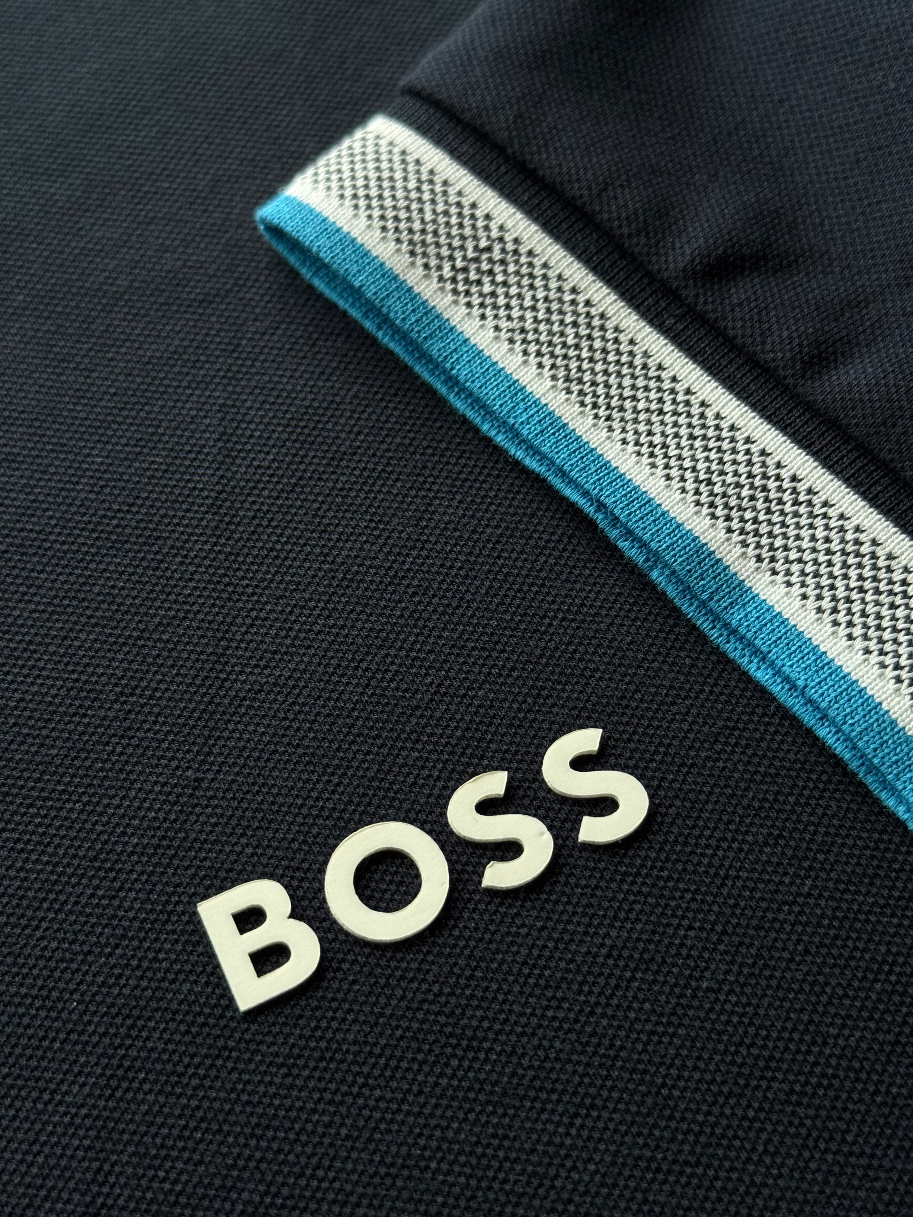 PLAYERA POLO BOSS AZUL