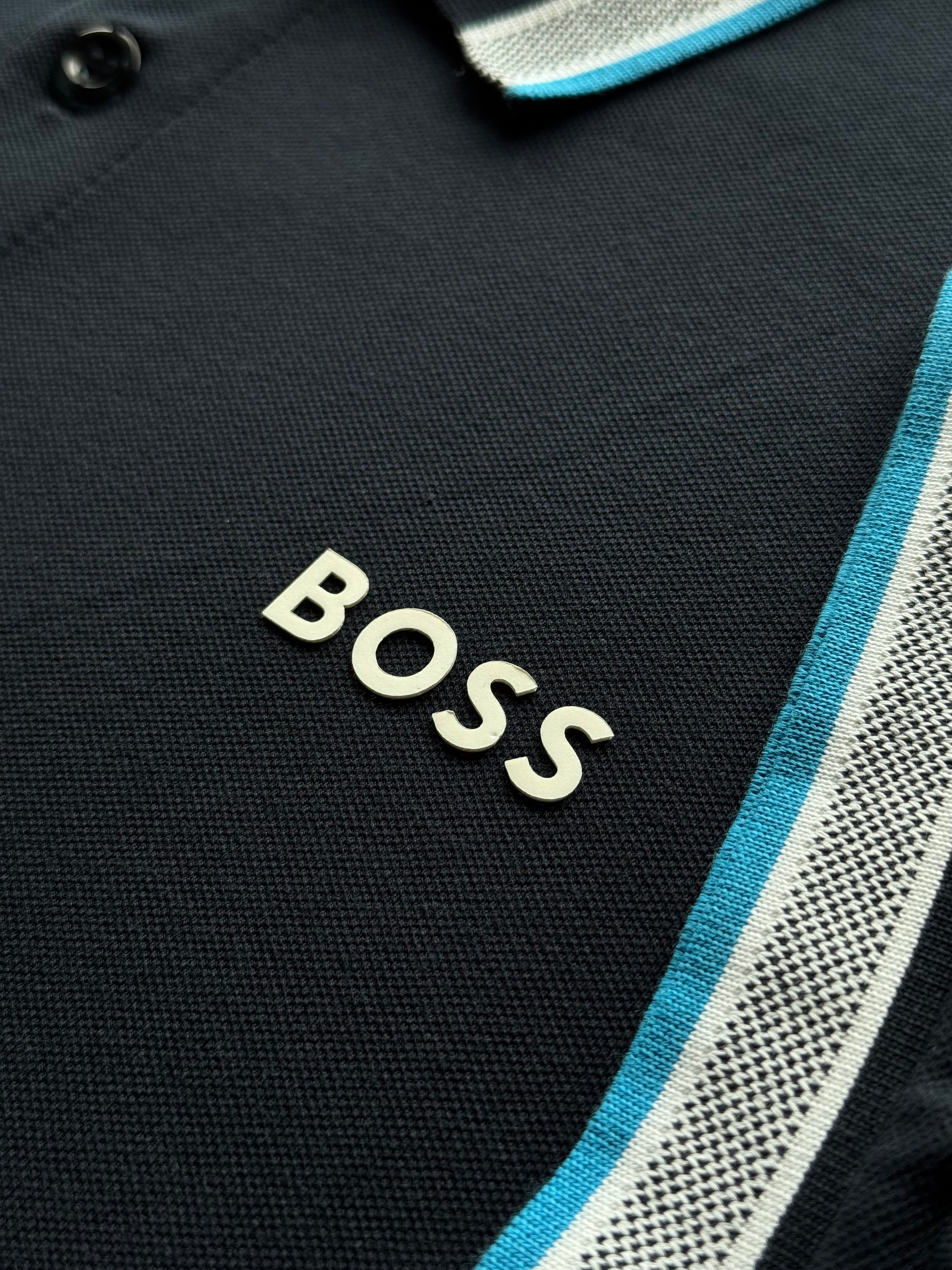 PLAYERA POLO BOSS AZUL